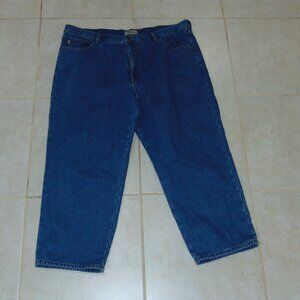 L.L. Bean Mens Fleece Lined Jeans Size 44 x 28 Denim Cotton Relaxed Fit Bl